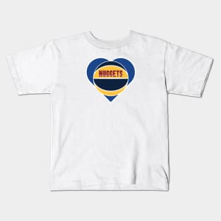 Heart Shaped Denver Nuggets Basketball Kids T-Shirt